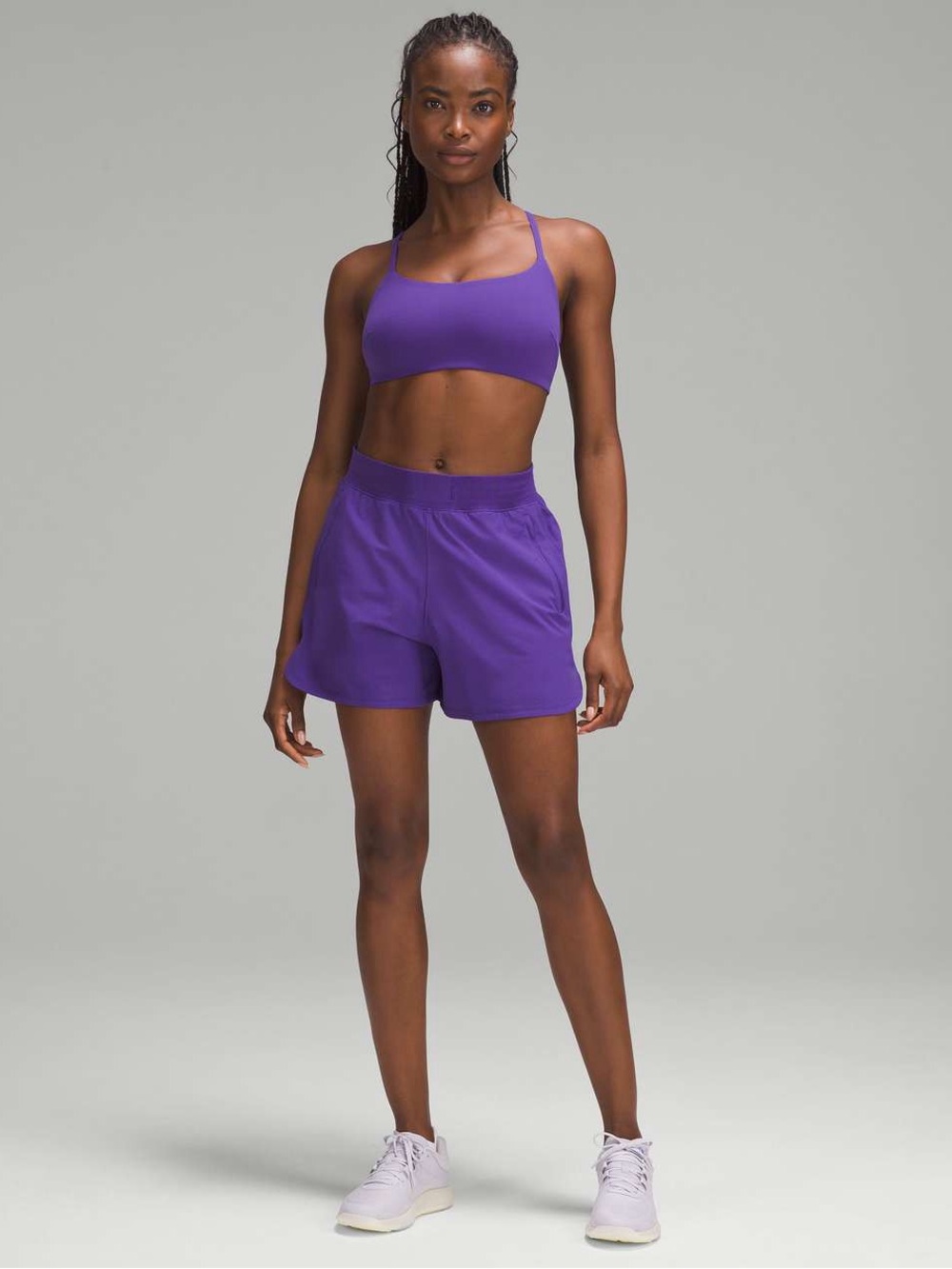 Lululemon Wunder Train Strappy Racer Bra *Light Support, A/B Cup Petrol Purple 6